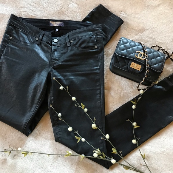 PAIGE Denim - Paige Black Skinny Coated Jeans size 28